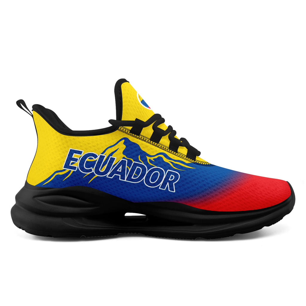 Custom Ecuador 2026 World Cup Sneakers DIY Country Flag Running Shoes Lightweight Sport Shoes Gift for Football Fans Personalized Team Name and Logo FN079-F009088-5