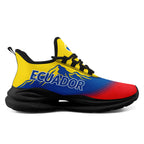 Custom Ecuador 2026 World Cup Sneakers DIY Country Flag Running Shoes Lightweight Sport Shoes Gift for Football Fans Personalized Team Name and Logo FN079-F009088-5