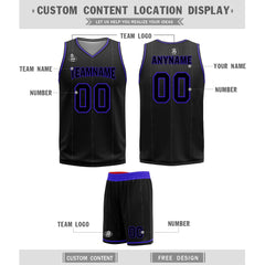 Custom Black Purple Red Toronto City Edition Personalized Reversible Basketball Set Sports Basketball Jersey BBJ01R-D0610-28