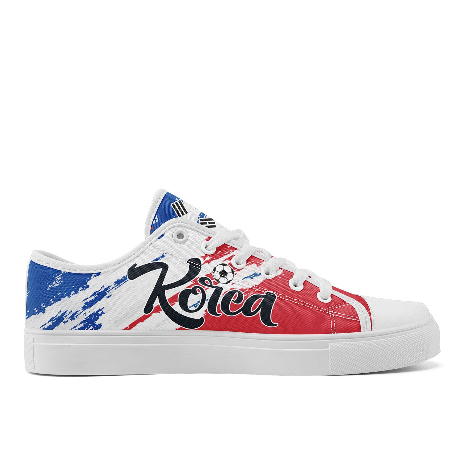 Custom South Korea 2026 World Cup Sneakers DIY Country Flag Running Shoes Lightweight Sport Shoes Gift for Football Fans Personalized Team Name and Logo FN027-F009081-2