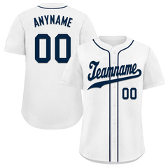 Custom White Classic Style Black Personalized Authentic Baseball Jersey BSBJ01-bd0faad