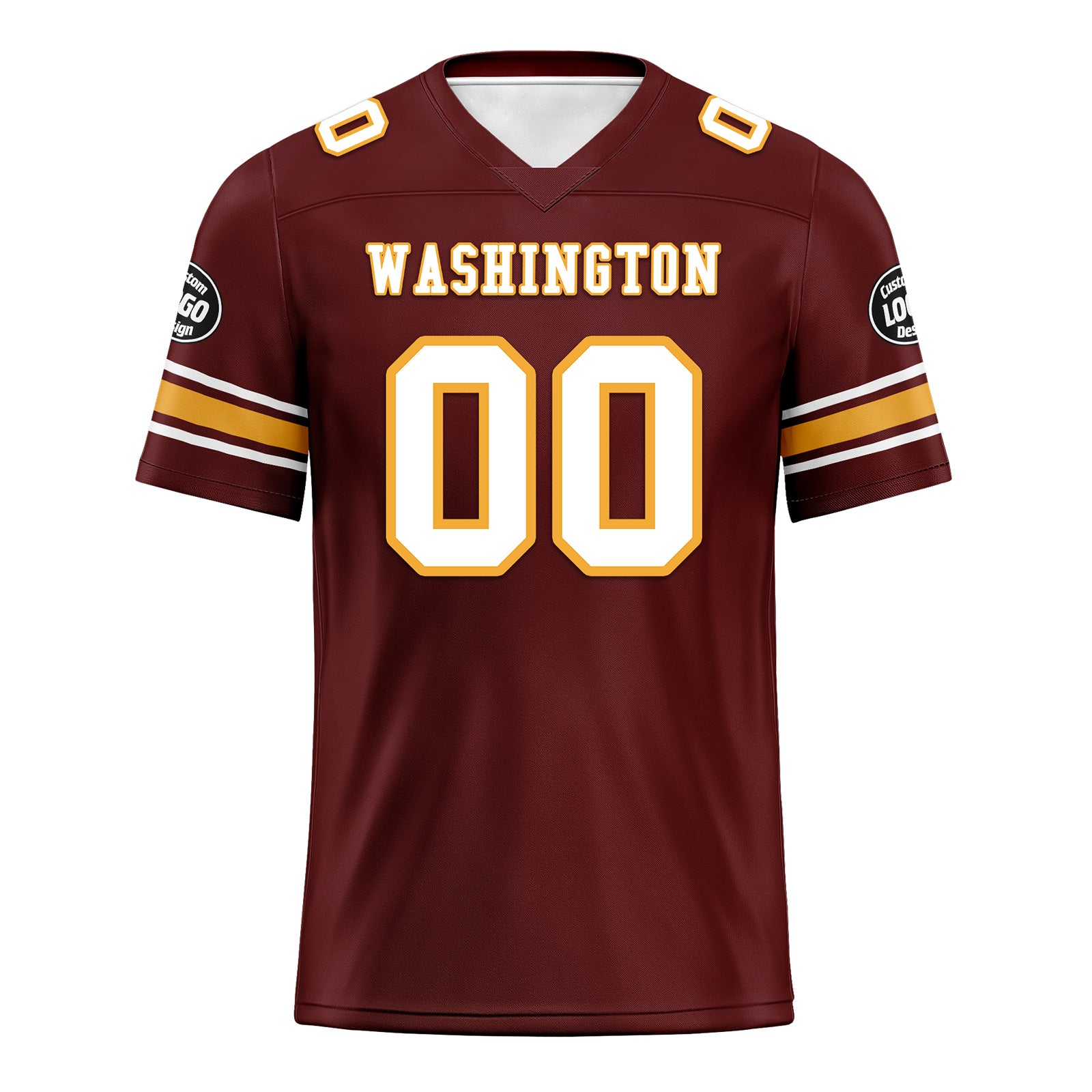 Custom Red Washington Personalized Authentic Football Jersey FBJ02-D020256-16