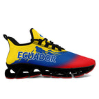 Custom Ecuador 2026 World Cup Sneakers DIY Country Flag Running Shoes Lightweight Sport Shoes Gift for Football Fans Personalized Team Name and Logo FN003XD-F009092-5