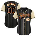 Custom Black Yellow Stripe Fashion Personalized Authentic Baseball Jersey BSBJ01-D017237