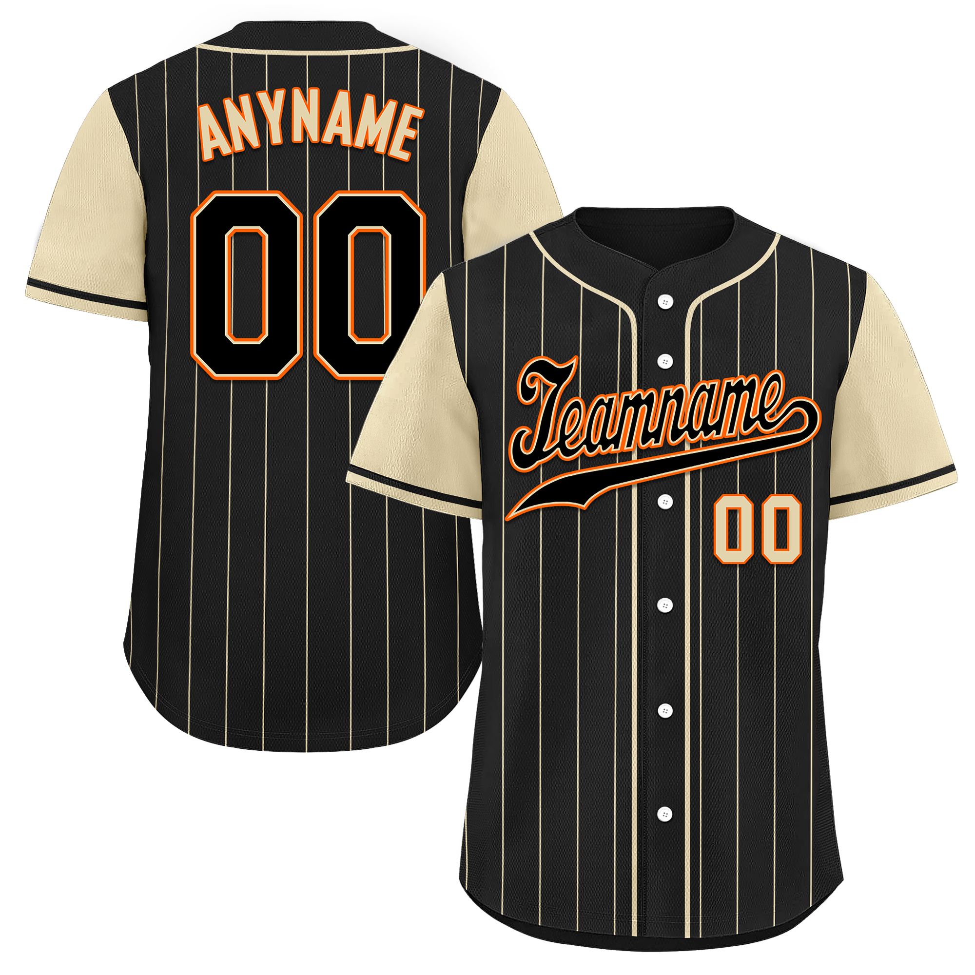 Custom Black Yellow Stripe Fashion Personalized Authentic Baseball Jersey BSBJ01-D017237