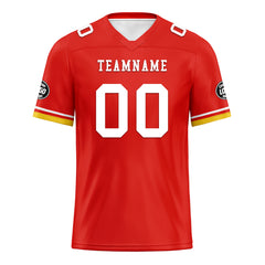 Custom Red Kansas City Personalized Authentic Football Jersey FBJ02-D020263-18