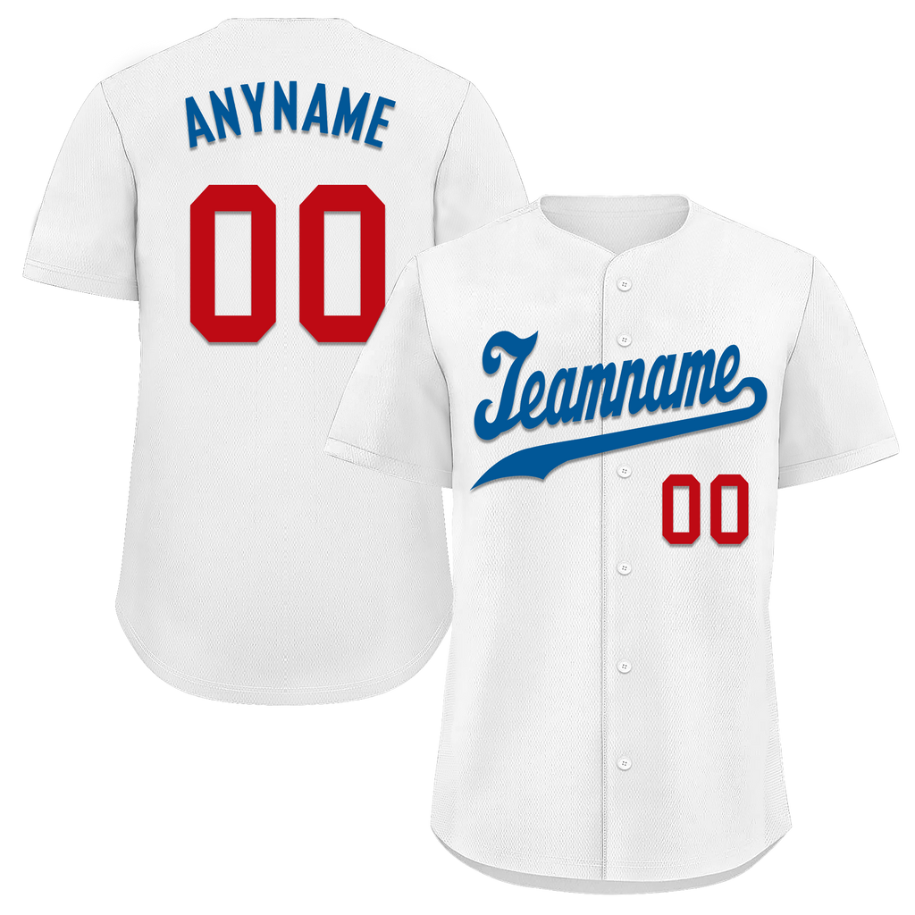 Custom White Classic Style Blue Personalized Authentic Baseball Jersey BSBJ01-bd0faeb