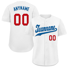 Custom White Classic Style Blue Personalized Authentic Baseball Jersey BSBJ01-bd0faeb