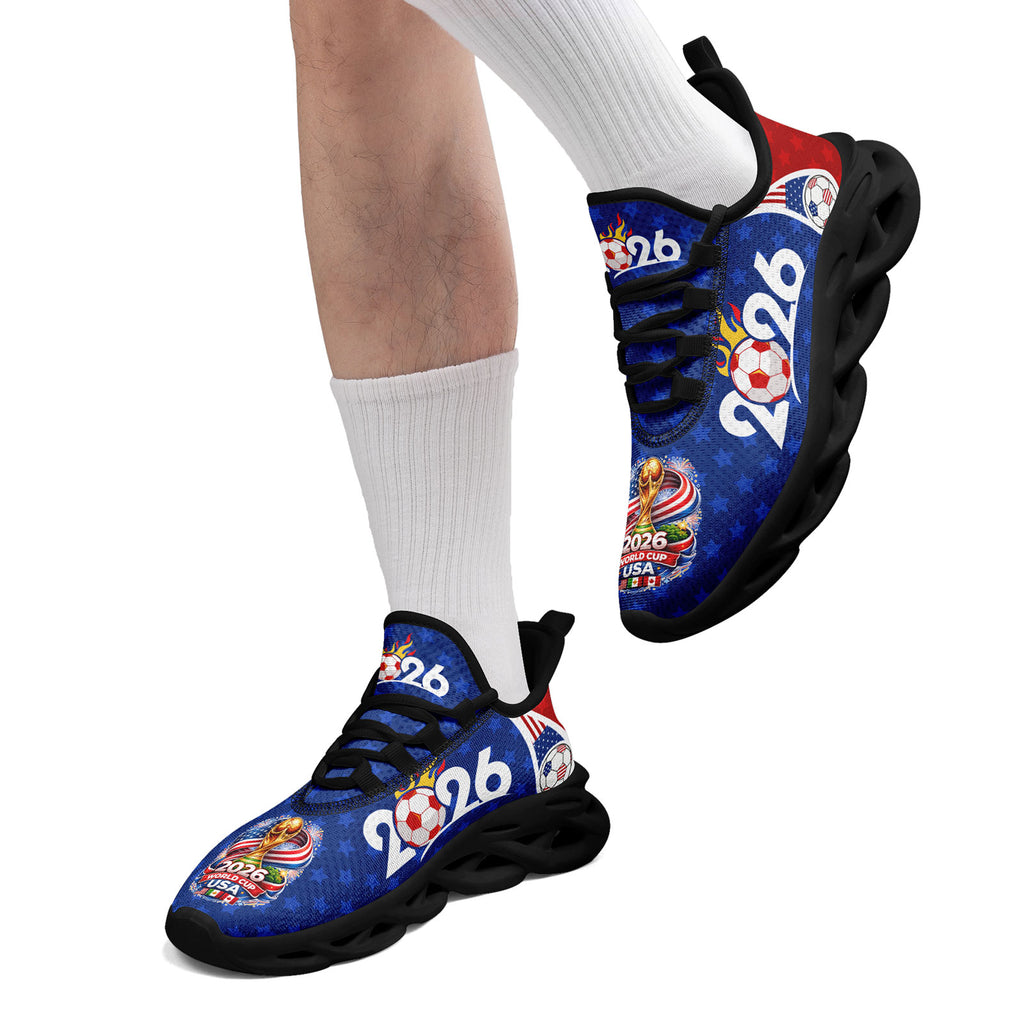 Custom United States 2026 World Cup Sneakers DIY Country Flag Running Shoes Lightweight Sport Shoes Gift for Football Fans Personalized Team Name and Logo FN003-F028035-5