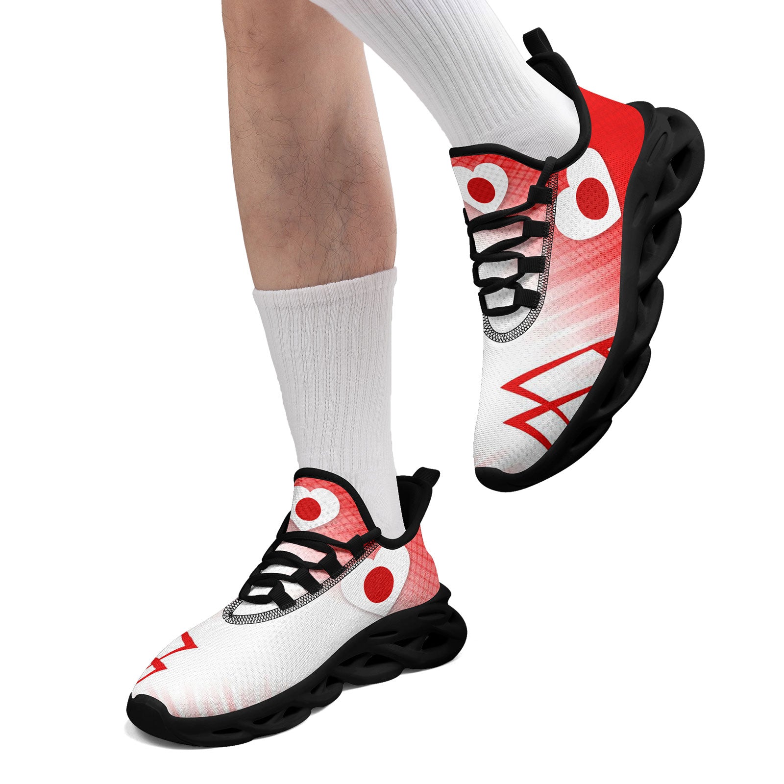 Custom Japan 2026 World Cup Sneakers DIY Country Flag Running Shoes Lightweight Sport Shoes Gift for Football Fans Personalized Team Name and Logo FN003-F025044-10