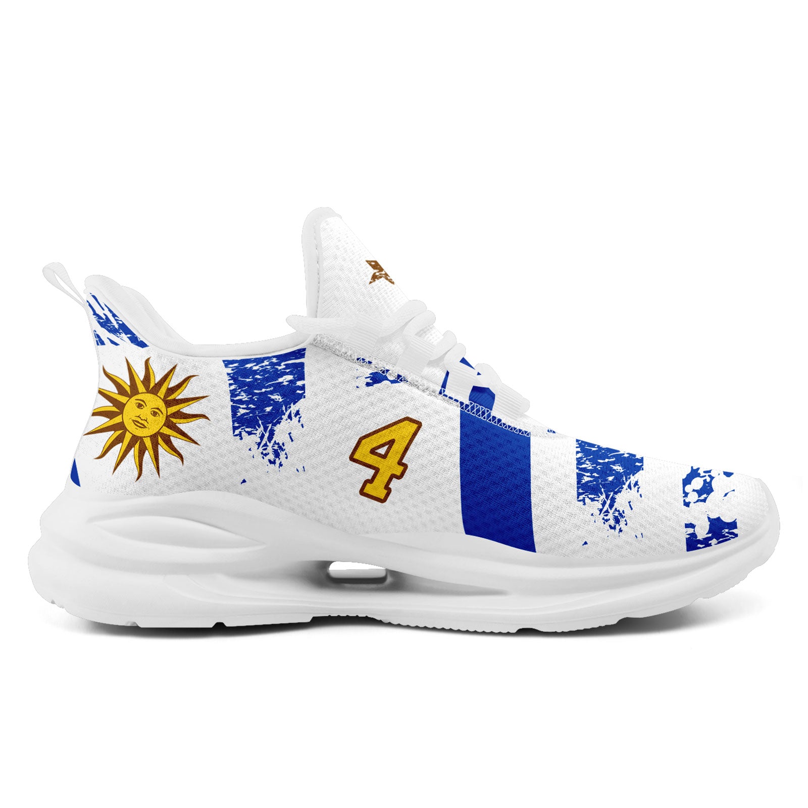 Custom Uruguay 2026 World Cup Sneakers DIY Country Flag Running Shoes Lightweight Sport Shoes Gift for Football Fans Personalized Team Name and Logo FN079-F009123-3