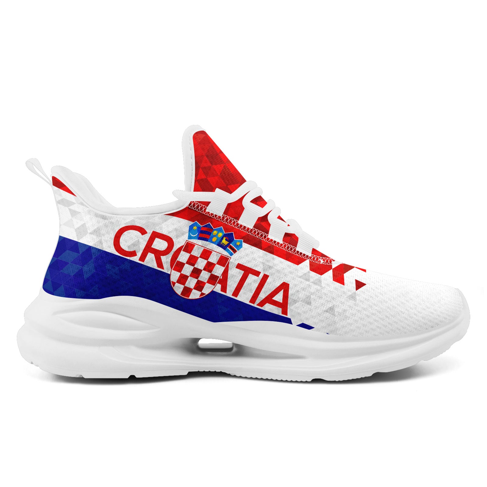 Custom Croatia 2026 World Cup Sneakers DIY Country Flag Running Shoes Lightweight Sport Shoes Gift for Football Fans Personalized Team Name and Logo FN079-F009105-5