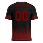 Custom Black Red Fade Fashion Personalized Authentic Football Jersey FBJ02-D06082