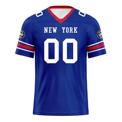 Custom Royal New York Personalized Authentic Football Jersey FBJ02-D020256-11