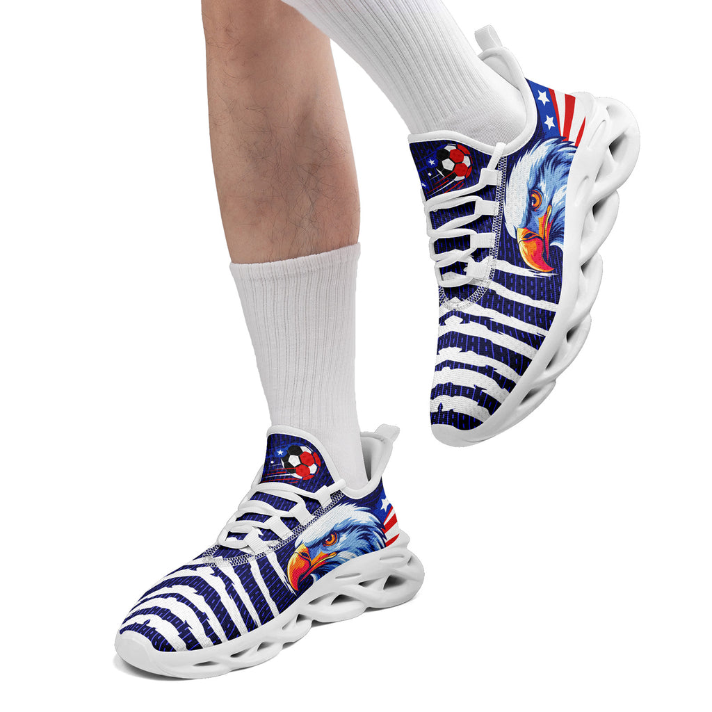 Custom United States 2026 World Cup Sneakers DIY Country Flag Running Shoes Lightweight Sport Shoes Gift for Football Fans Personalized Team Name and Logo FN003-F018032-1