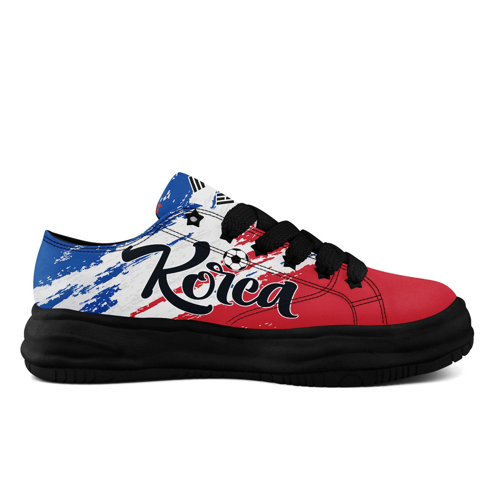 Custom South Korea 2026 World Cup Sneakers DIY Country Flag Running Shoes Lightweight Sport Shoes Gift for Football Fans Personalized Team Name and Logo FN038-F009095-2