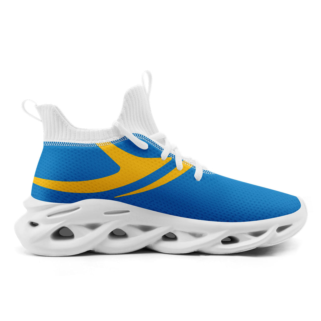 Custom Blue Los Angeles Football Jersey and Sports Shoes Combo Offer Personalized Combo ZH-D025008-24