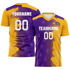 Custom Purple Yellow Soccer Sets Jersey Personalized SCJ101-D020210-10