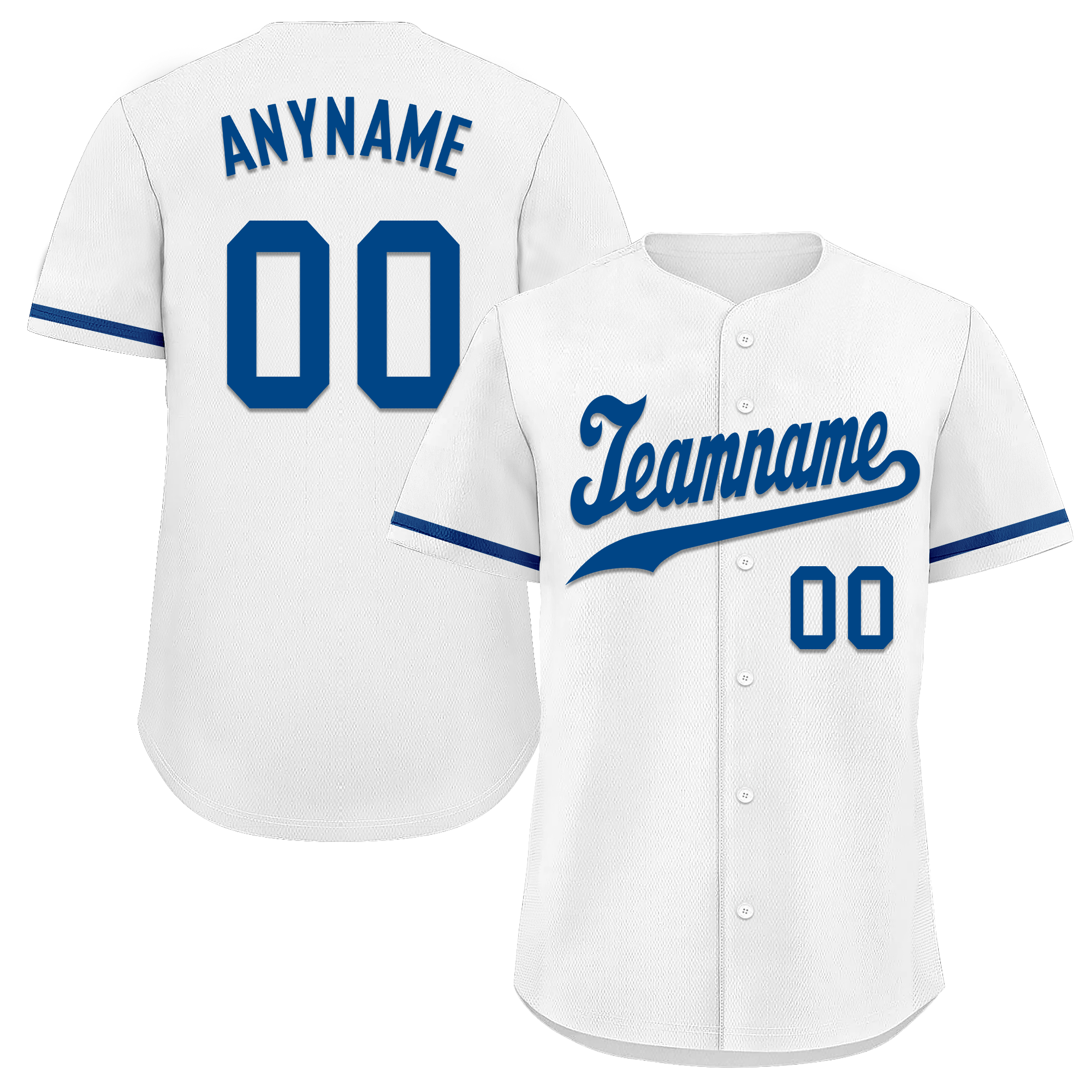 Custom White Classic Style Blue Personalized Authentic Baseball Jersey BSBJ01-bd0faa9