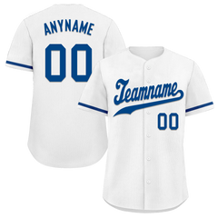 Custom White Classic Style Blue Personalized Authentic Baseball Jersey BSBJ01-bd0faa9