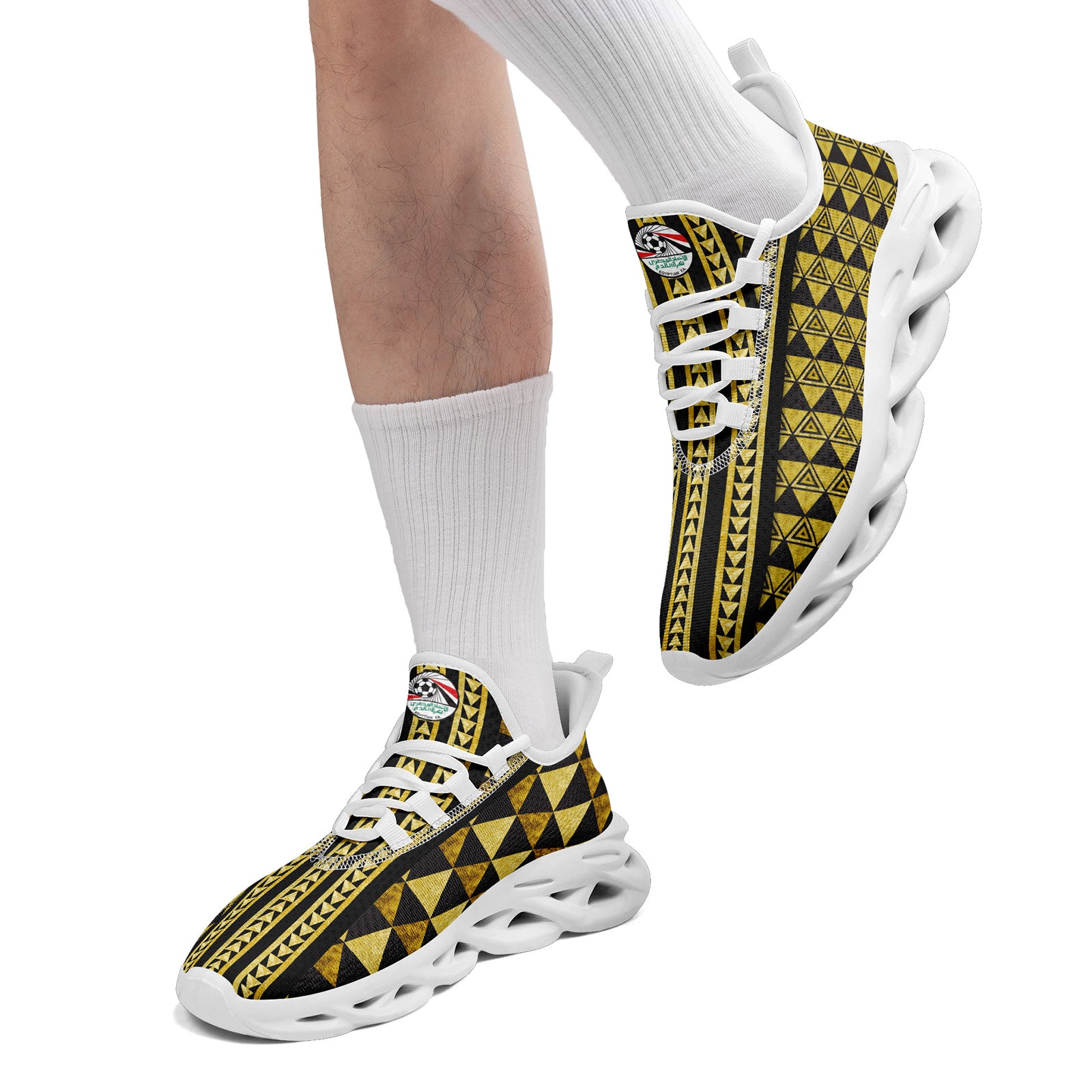 Custom Egypt 2026 World Cup Sneakers DIY Country Flag Running Shoes Lightweight Sport Shoes Gift for Football Fans Personalized Team Name and Logo FN003-F020041-4