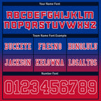 Custom Blue Red Fade Fashion Buffalo High-Performance American Football Jersey FBJ06-D020252-4