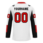 Custom White Black Personalized Hockey Jersey HCKJ01-D0a70a9