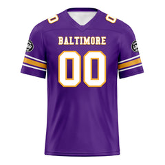 Custom Purple Baltimore Personalized Authentic Football Jersey FBJ02-D020256-32