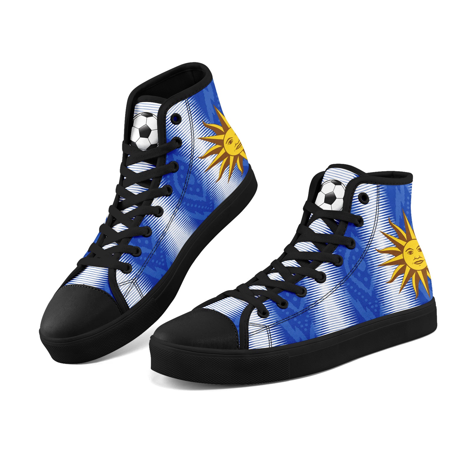 Custom Uruguay 2026 World Cup Sneakers DIY Country Flag Running Shoes Lightweight Sport Shoes Gift for Football Fans Personalized Team Name and Logo FN024-F009089-1