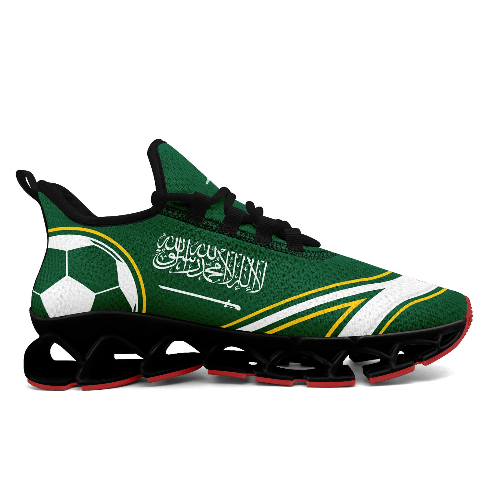Custom Saudi Arabia 2026 World Cup Sneakers DIY Country Flag Running Shoes Lightweight Sport Shoes Gift for Football Fans Personalized Team Name and Logo FN003XD-F009100-4