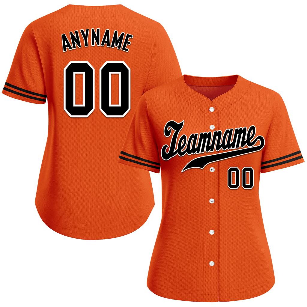 Custom Orange Black Classic Style Black Personalized Authentic Baseball Jersey BSBJ01-bd0fa0a
