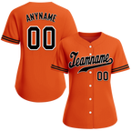 Custom Orange Black Classic Style Black Personalized Authentic Baseball Jersey BSBJ01-bd0fa0a