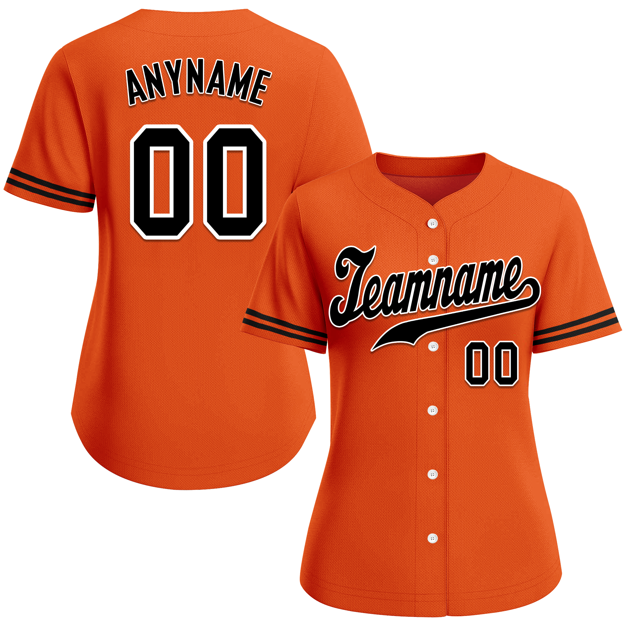 Custom Orange Black Classic Style Black Personalized Authentic Baseball Jersey BSBJ01-bd0fa0a