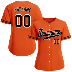 Custom Orange Black Classic Style Black Personalized Authentic Baseball Jersey BSBJ01-bd0fa0a