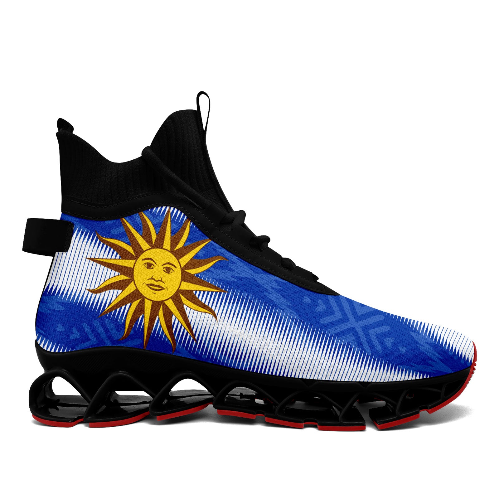 Custom Uruguay 2026 World Cup Sneakers DIY Country Flag Running Shoes Lightweight Sport Shoes Gift for Football Fans Personalized Team Name and Logo FN029XD-F009111-1