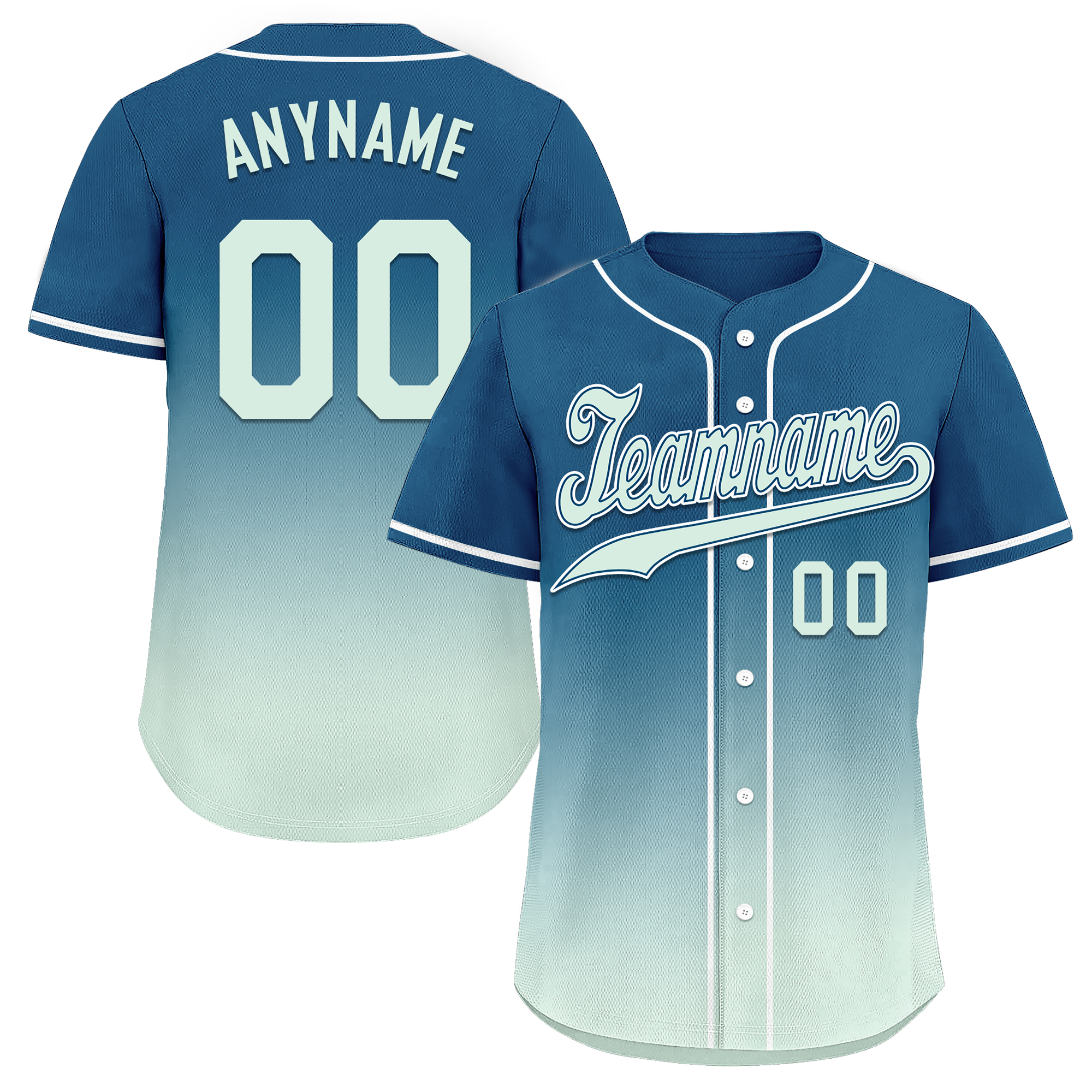 Custom Blue Fade Fashion Personalized Authentic Baseball Jersey BSBJ01-D0a70f9