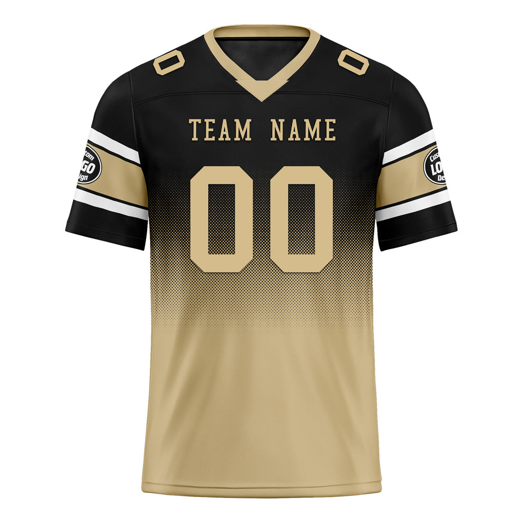 Custom Black Yellow New Orleans Personalized Authentic Football Jersey FBJ02-D020249-19