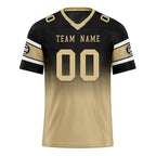 Custom Black Yellow New Orleans Personalized Authentic Football Jersey FBJ02-D020249-19