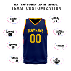 Custom Navy Blue Red Gold City Edition Personalized Sports Uniform Authentic Basketball Jersey BBJ01-D06101-10