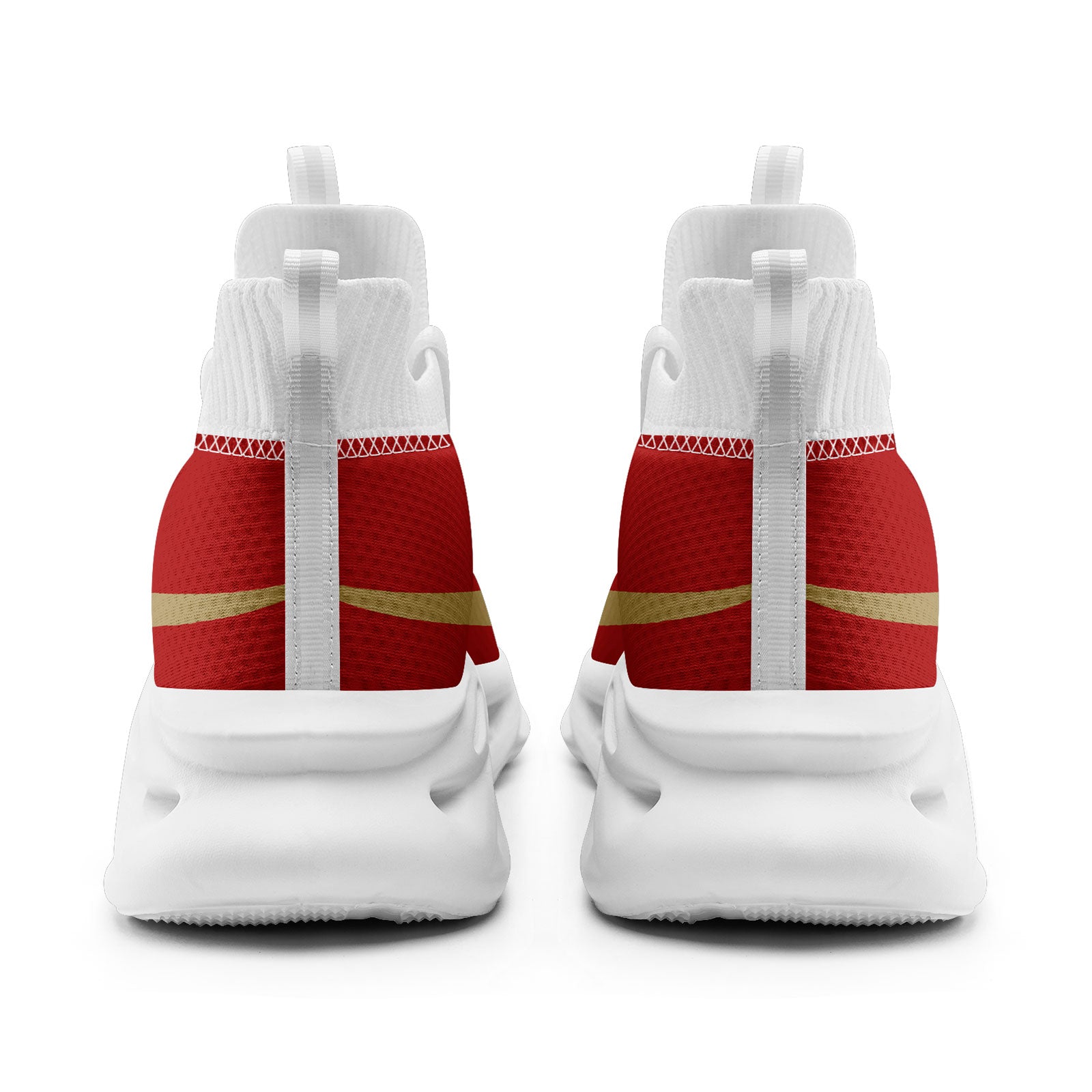 Custom Red San Francisco Football Jersey and Sports Shoes Combo Offer Personalized Combo ZH-D025008-22