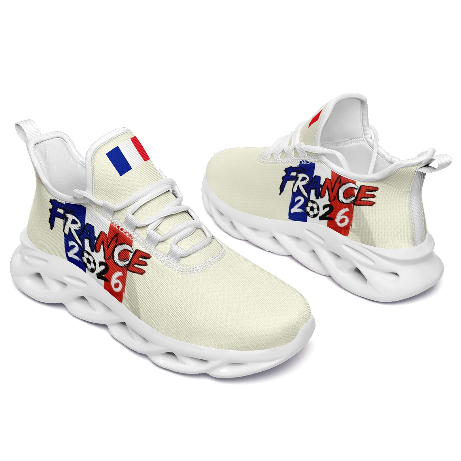 Custom France 2026 World Cup Sneakers DIY Country Flag Running Shoes Lightweight Sport Shoes Gift for Football Fans Personalized Team Name and Logo FN003-F025037-6