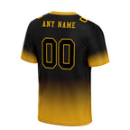 Custom Black Yellow Fade Fashion Personalized Authentic Football Jersey FBJ02-D06084
