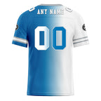 Custom Blue White Michigan Personalized Authentic Football Jersey FBJ02-D028017-6