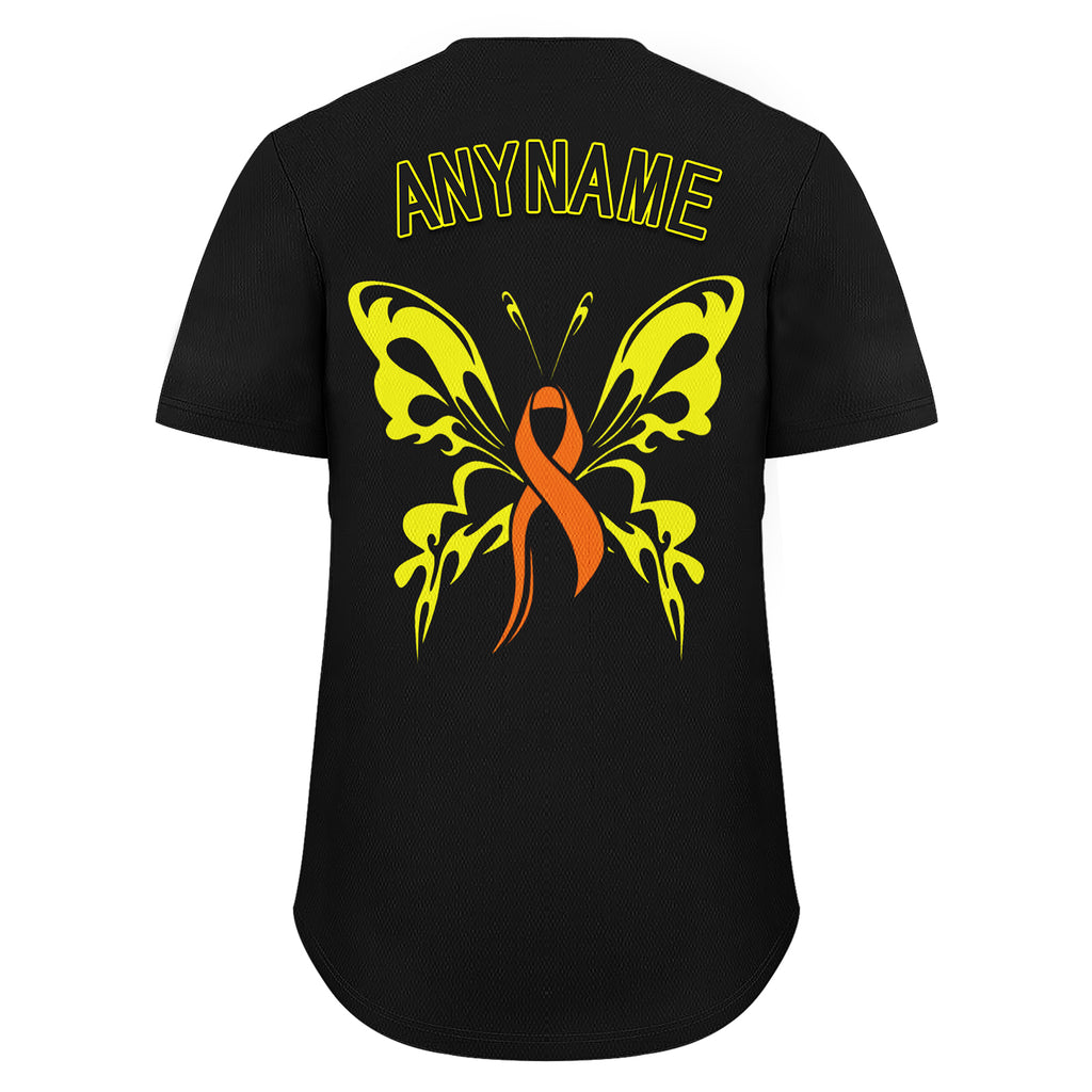 Custom Black World Cancer Day Personalized Authentic Baseball Jersey BSBJ01-E06020-17