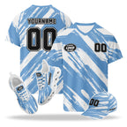 Custom 2026 World Cup Argentina High Quality Soccer Stadium Version Jersey Sneakers Sports Shoes and Hat Combo Offer Personalized Team Name and Logo ZH-F027090-3