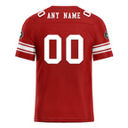 Custom Red White San Francisco Personalized Authentic Football Jersey FBJ02-D020256-13