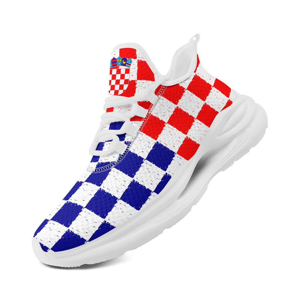 Custom Croatia 2026 World Cup Sneakers DIY Country Flag Running Shoes Lightweight Sport Shoes Gift for Football Fans Personalized Team Name and Logo FN079-F009105-2
