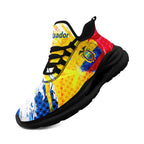 Custom Ecuador 2026 World Cup Sneakers DIY Country Flag Running Shoes Lightweight Sport Shoes Gift for Football Fans Personalized Team Name and Logo FN079-F009088-4