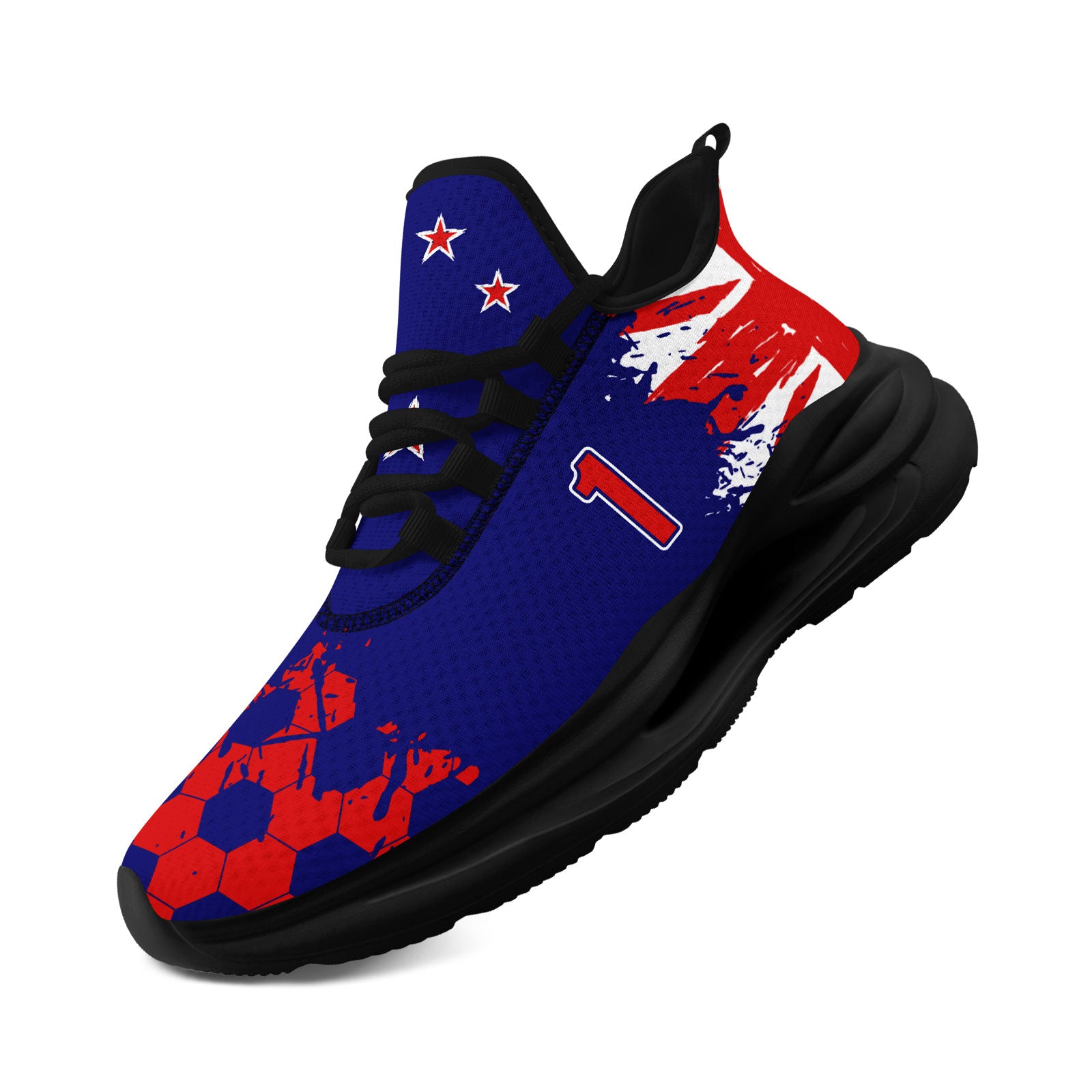 Custom 2026 World Cup New Zealand Sneakers DIY Country Flag Running Shoes Lightweight Sport Shoes Gift for Football Fans Personalized Team Name and Logo FN079-F027081-1