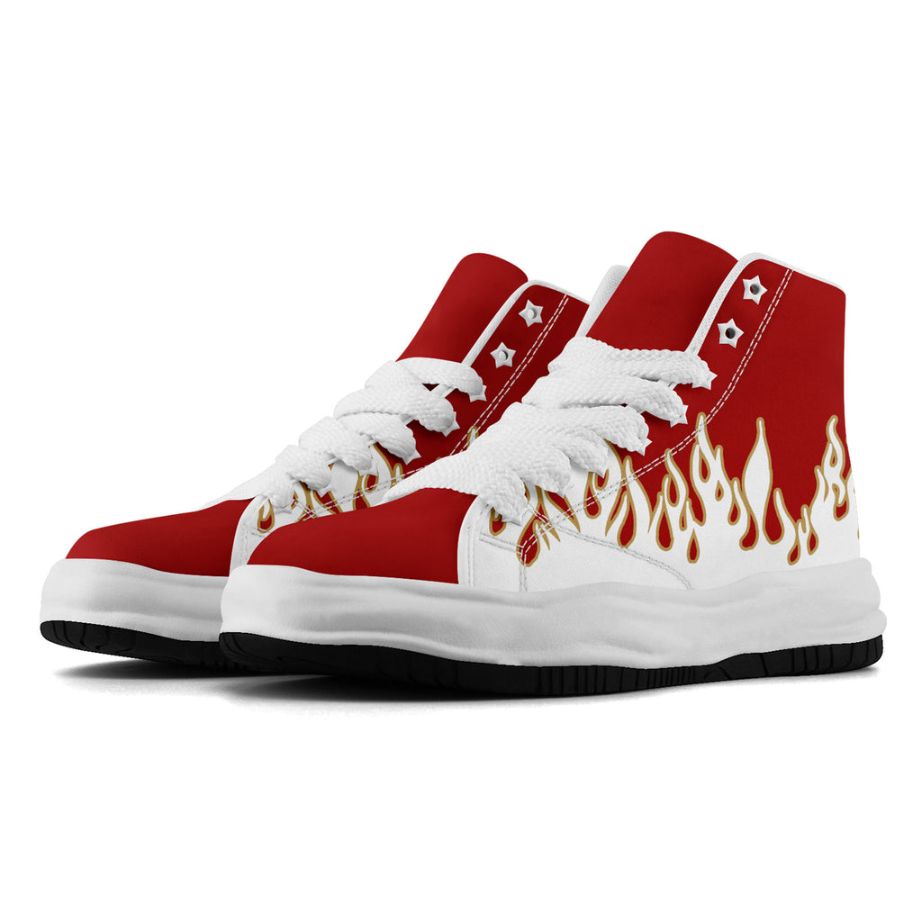 Custom Red White San Francisco Football Jersey and Firesoul Sports Shoes Combo Offer Personalized Combo ZH-D020273-25